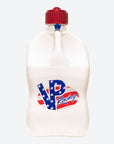 Motorsport Container 5.5 Gallon White Red and Blue Patriotic